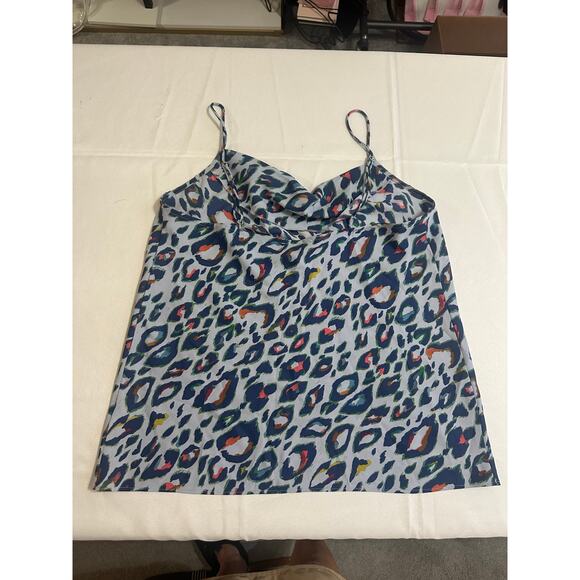 Nine West Abstract Leopard Print Cami Top - Size M - Picture 7 of 10
